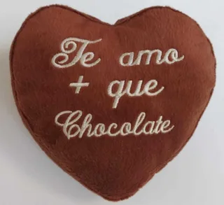 Pelúcia Coração Te Amo Mais Que Chocolate