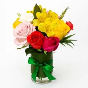 Arranjo de Flores Mistas em Vaso