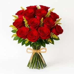 Buquê de 12 Rosas Vermelhas