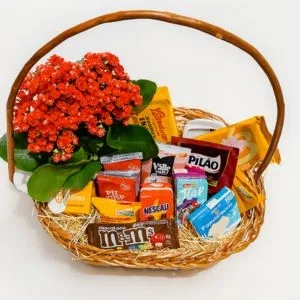 Cesta de Café Sabor com Flores