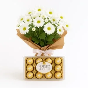 Margarida plantada e Ferrero Rocher