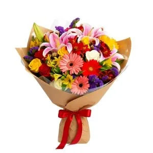 Buquê Colorido com Lírios, Gérberas e Rosas