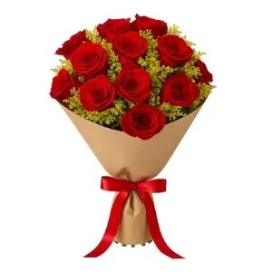 Buquê De 12 Rosas Vermelhas Com Tango