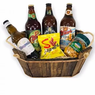 Cesta De Cerveja Mix Com Amendoim