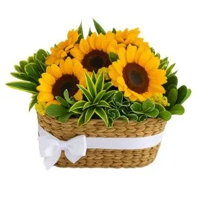Luxuosa Cesta De Girassol