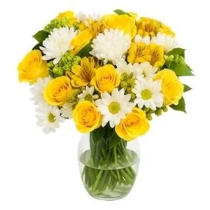 Vaso Paixões E Rosas Amarelas