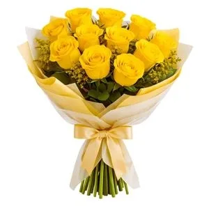 Buquê de 12 Rosas Amarelas