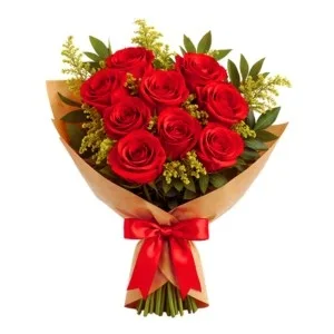 Buquê de 9 Rosas Vermelhas