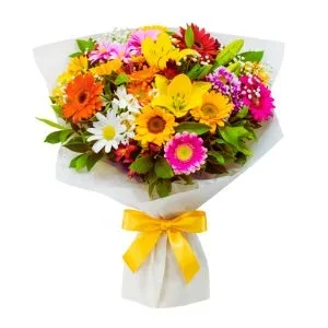 Buquê de Lírios, Gérberas e Flores do Campo