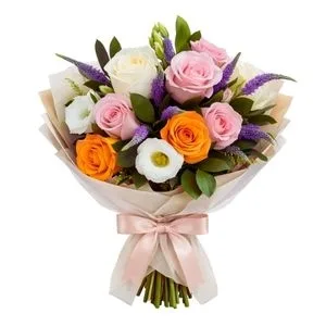 Buquê de Rosas e Lisianthus