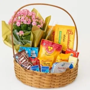 Cesta de Café Sabor com Flores