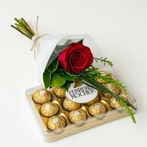 Rosa Unitária com Ferrero Rocher