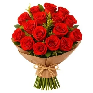 Buquê Tradicional de 17 Rosas Vermelhas
