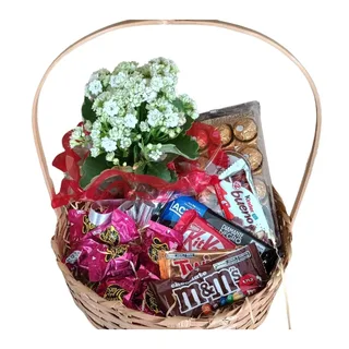 Cesta de Chocolates com Flores