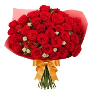 Buquê de 34 Rosas Vermelhas