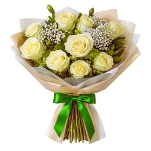 Buquê de 9 Rosas Brancas