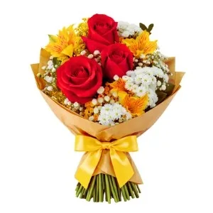 Ramalhete de 3 Rosas Vermelhas