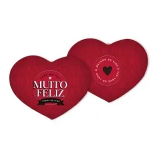 Almofada Recorte Coração- Você me faz muito Feliz