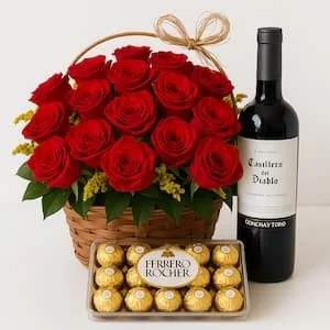 Amor de Cesta Vinho e Ferrero