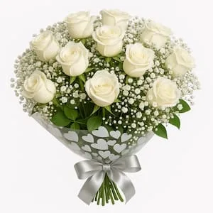 Buquê Tradição Rosas Brancas