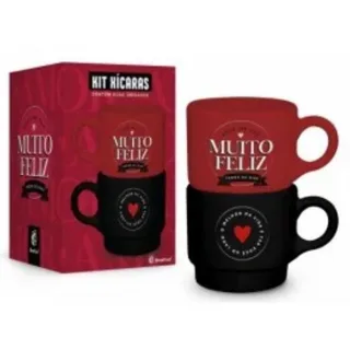 Caneca Dupla Empilhada- Você me faz muito Feliz