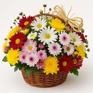 Cesta Alegria com Flores