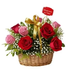 Cesta Duo Rosas