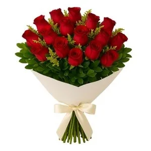 Buquê de 19 Rosas Vermelhas