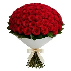 Buquê de 50 Rosas Vermelhas