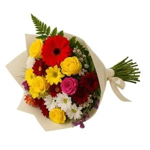 Buquê Médio de Flores do Campo Com Rosas