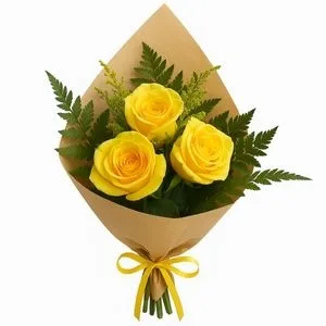 Ramalhete de 3 Rosas Amarelas