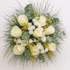 Buquê 10 Rosas Brancas