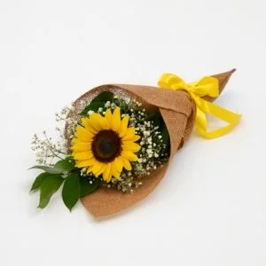Buquê de Girassol com Gypsophila