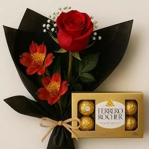 Rosa Individual e Ferrero Rocher T8