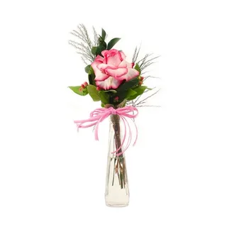 Arranjo De 1 Rosa Rosa Solitário