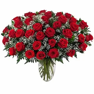 Arranjo De 50 Rosas Vermelhas Apaixonante