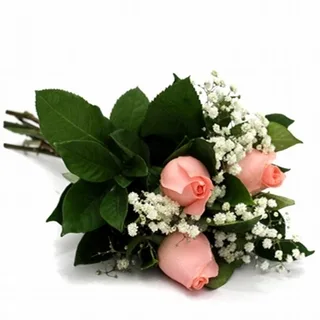 Buquê 3 Rosas Salmão