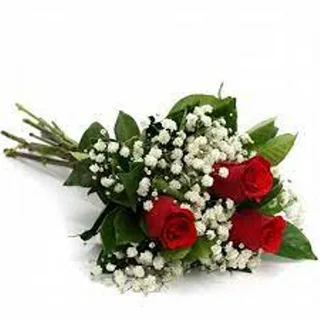 Buquê Com 3 Rosas Vermelhas