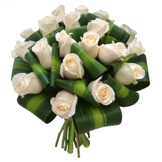 Buquê De 20 Rosas Brancas Ternura