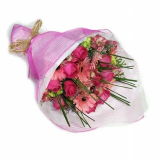 Buquê De Flores Mix Rosa