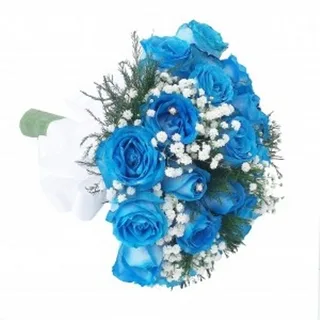 Buquê De Noiva Rosas Azuis