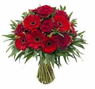 Buquê De Rosas E Gérberas Vermelhas Emoção