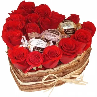 Coração De Rosas Vermelhas Cacau