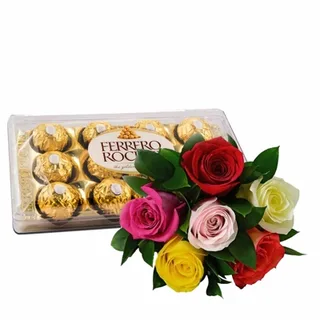 Rosas Coloridas + Ferrero