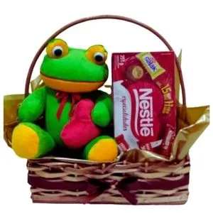Cesta Pensando em Você com pelúcia de Sapinho