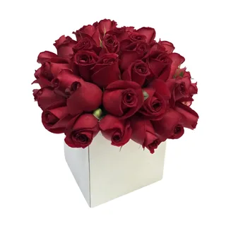 Arranjo com 30 Rosas Vermelhas no Cachepô
