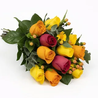 Buquê com 10 Rosas Coloridas