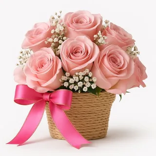 Cesta Rosada de Amor