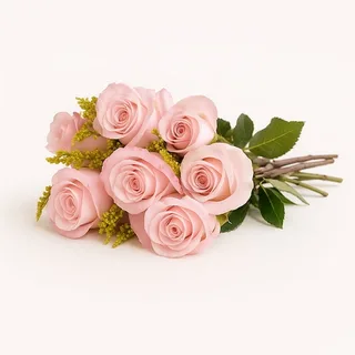Encanto de 7 Rosas Rosadas