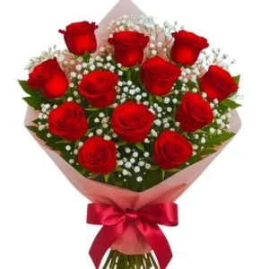Buquê com 14 Rosas Vermelha